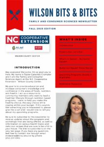 Cover photo for Wilson Bits & Bites FCS Fall 2025 Newsletter