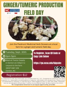 Cover photo for Ginger/Turmeric Field Day