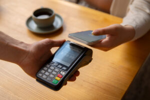 digital wallet in use for paying