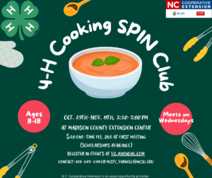 Cover photo for 4-H Cooking SPIN Club
