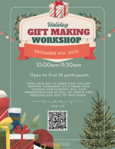 Cover photo for Holiday Gift Making Workshop