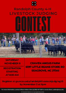 2025 Randolph County 4-H/FFA Livestock Judging Contest