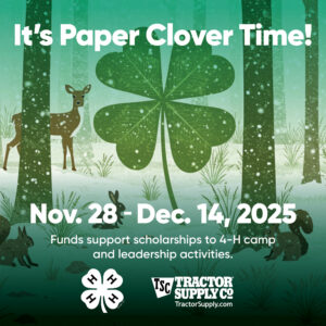 Cover photo for Fall 4-H Paper Clover Is Almost Here!!