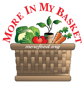 More In My Basket logo with name above basket of food and morefood.org on rim